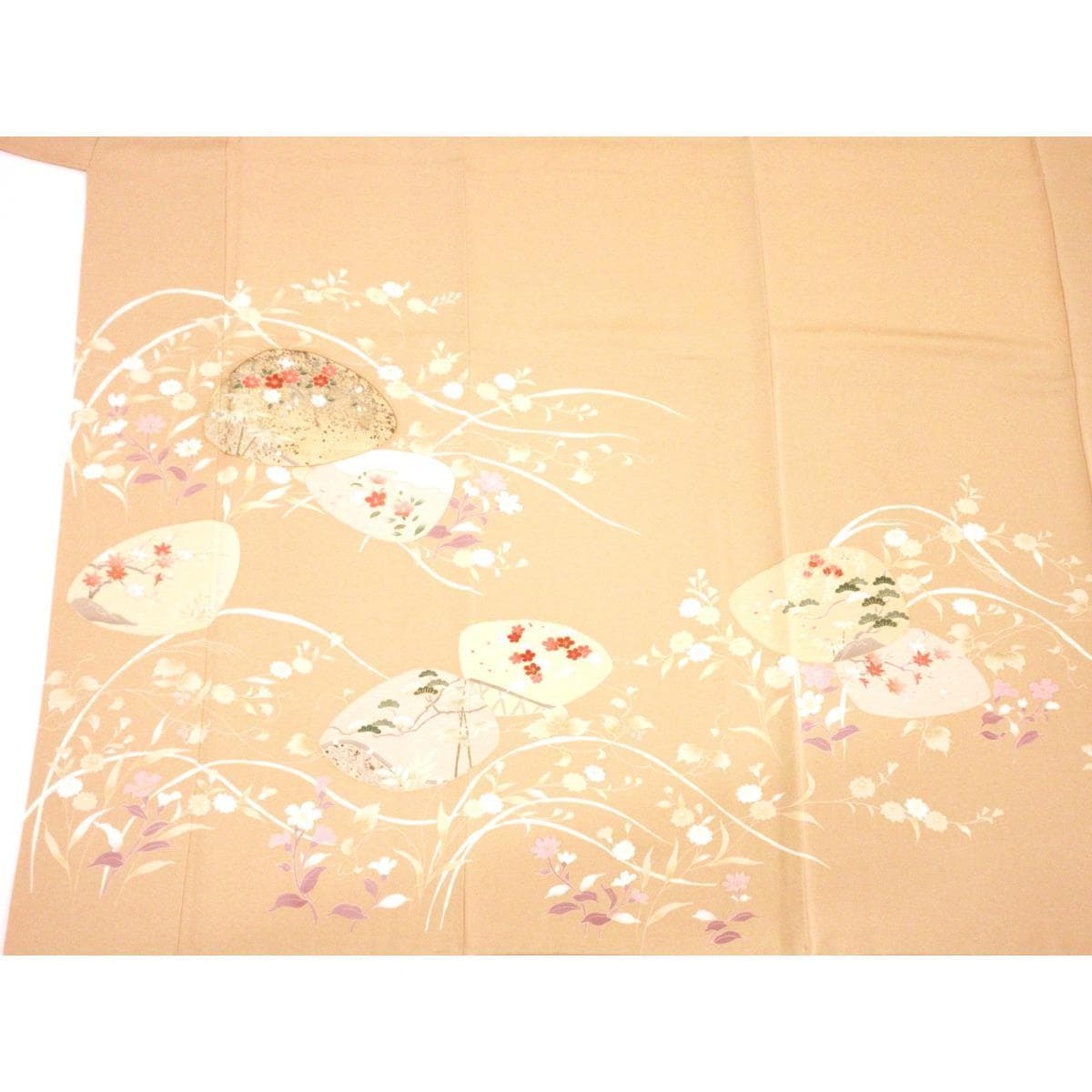 訪問着　友禅金彩加工　刺繍入り