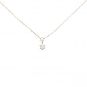 K18PG ソリティア ダイヤモンド ネックレス 0.10CT
