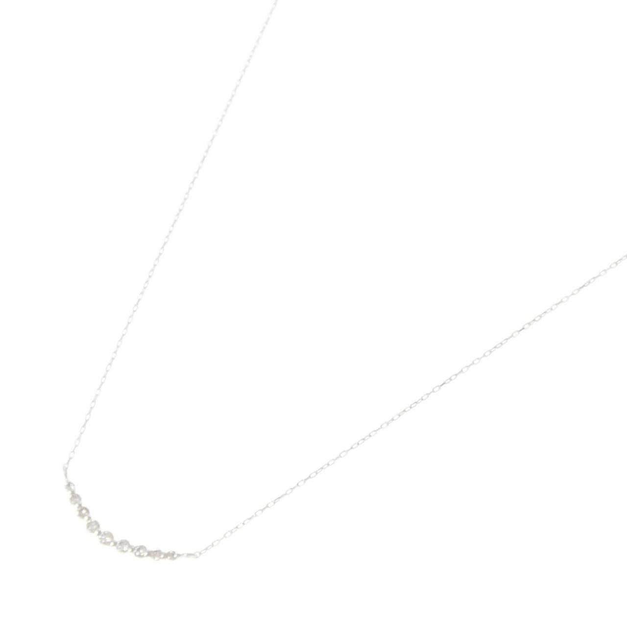 K18WG ダイヤモンド ネックレス 0.10CT