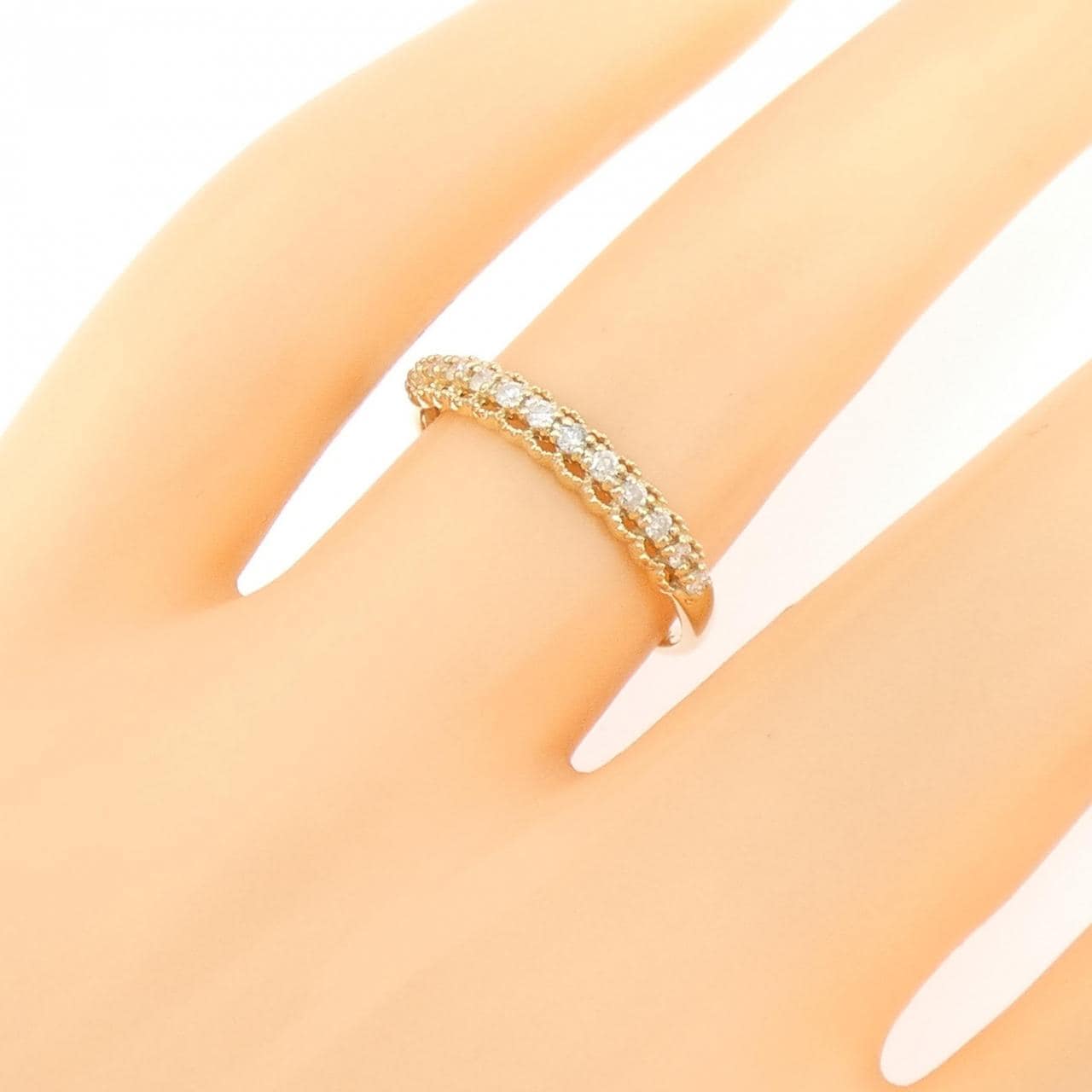 K10YG ダイヤモンド リング 0.14CT