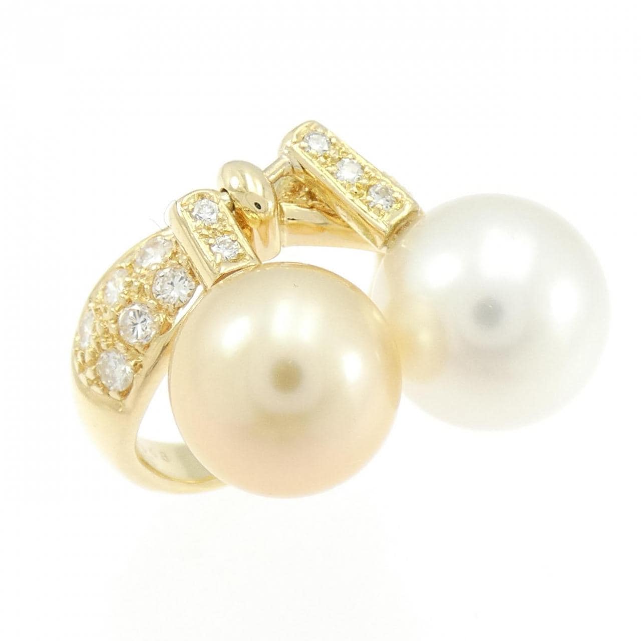 K18YG 白蝶パール リング