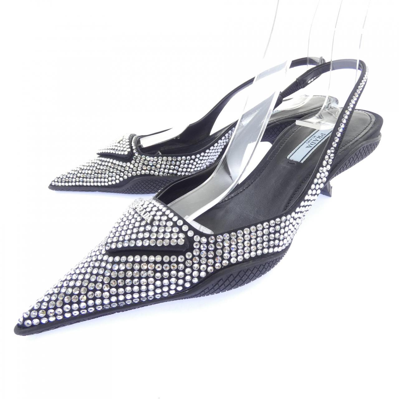 プラダ PRADA スリングバック クリスタル 1I756M パンプス