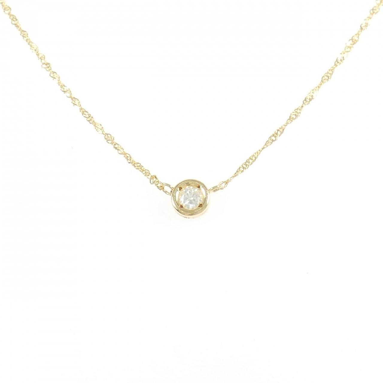 K18YG ダイヤモンド ネックレス 0.141CT