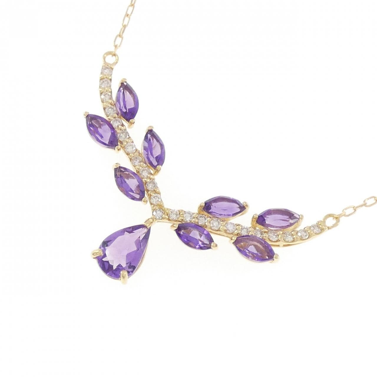 K18YG Amethyst Necklace 1.00CT