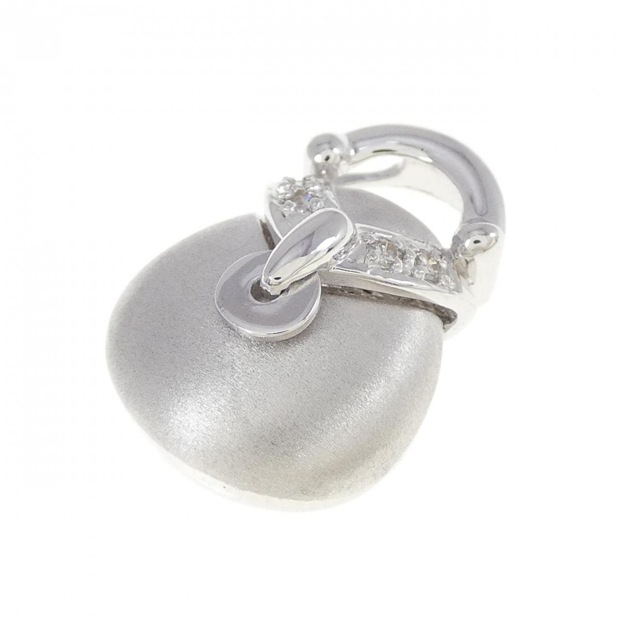 K18WG Diamond pendant 0.036CT