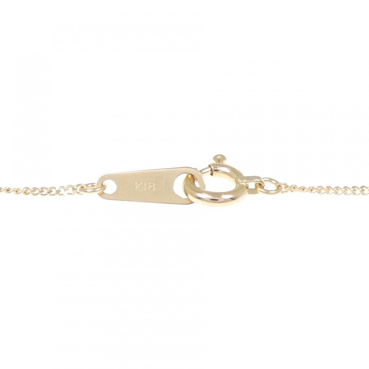 K18YG イニシャルM ダイヤモンド ネックレス 0.01CT