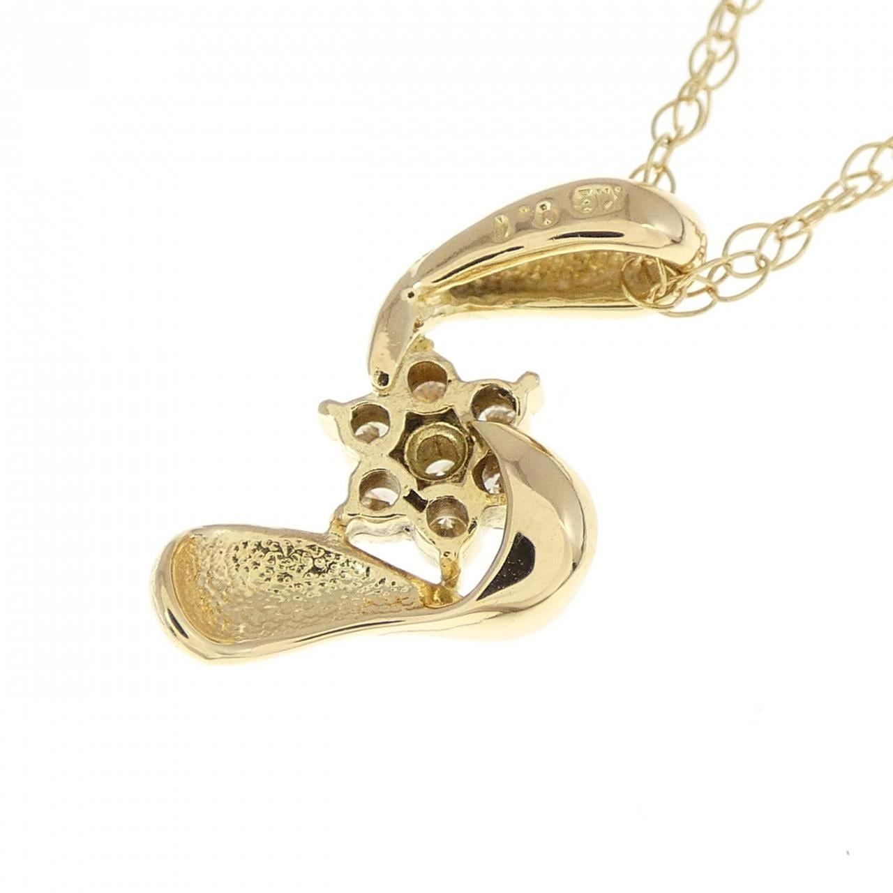 K18YG ダイヤモンド ネックレス 0.1CT