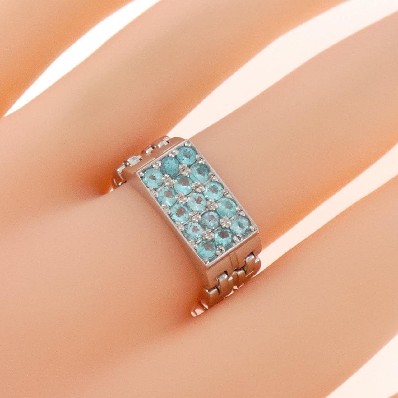 PT900 パライバトルマリン リング 0.75CT