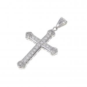PT900 クロス ダイヤモンド ペンダント 0.50CT