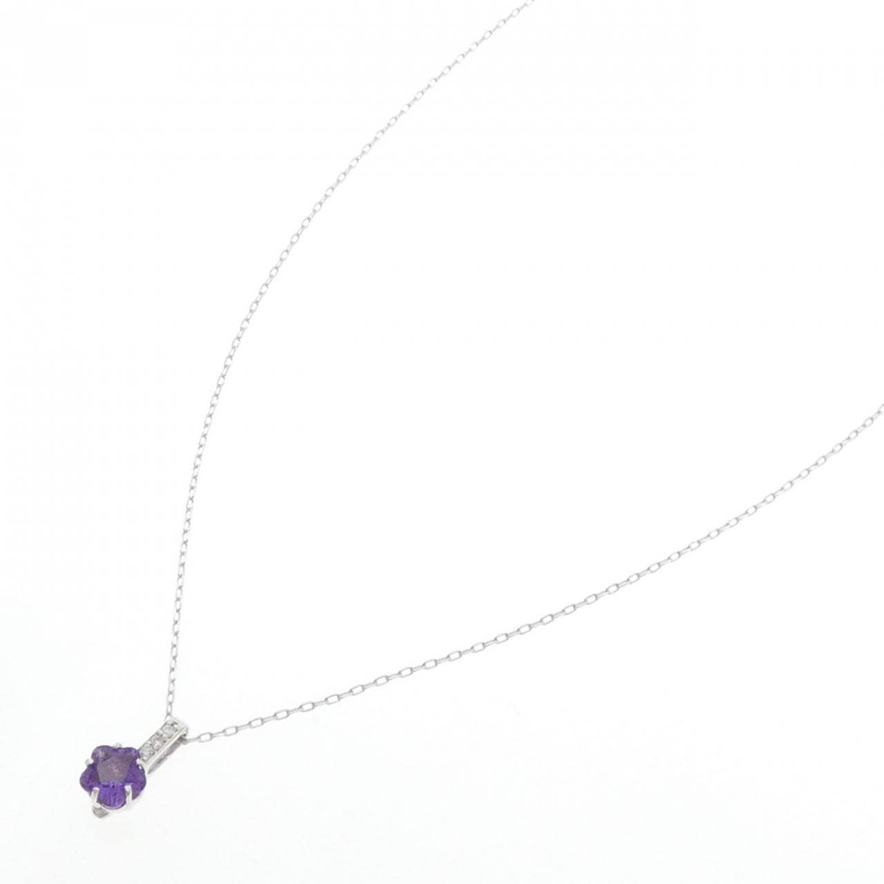 K18WG アメジスト ネックレス