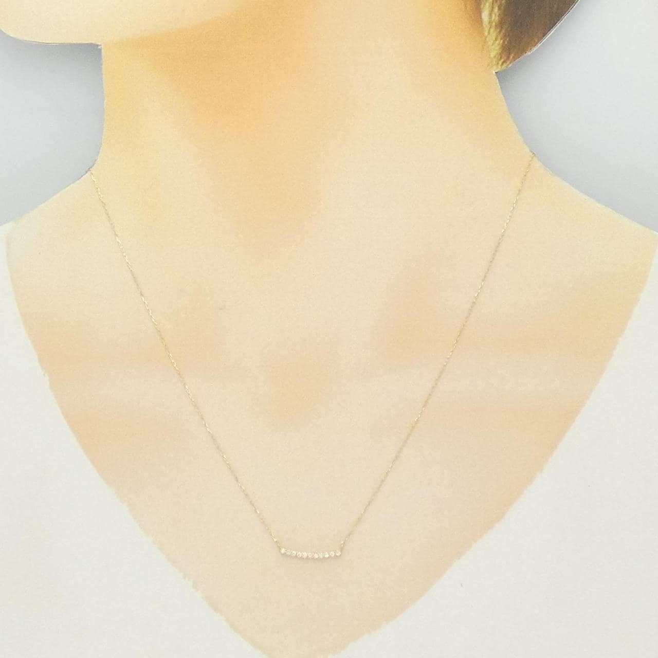 【リメイク】K18YG ダイヤモンド ネックレス 0.10CT