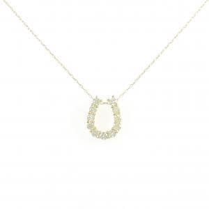 【新品】K18YG ホースシュー ダイヤモンド ネックレス 0.30CT