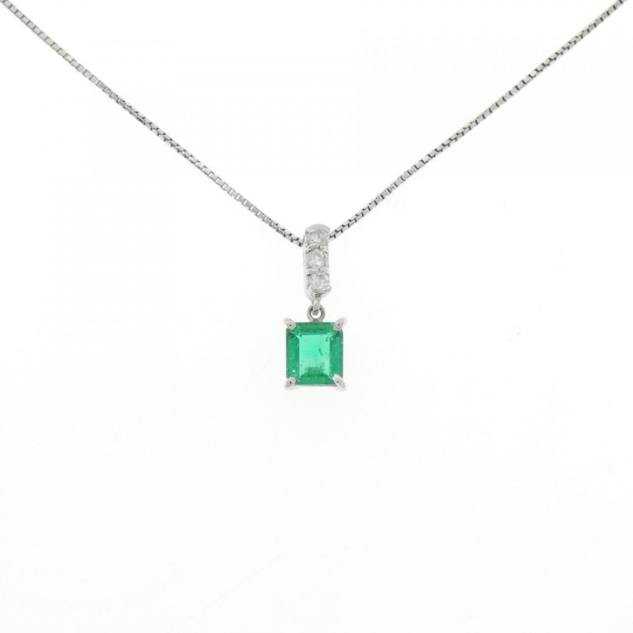 PT900/PT850 エメラルド ネックレス 0.69CT