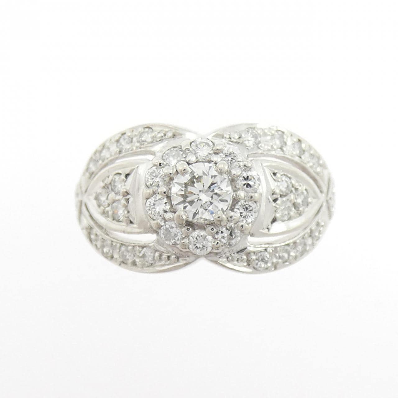 PT900 フラワー ダイヤモンド リング 0.20CT