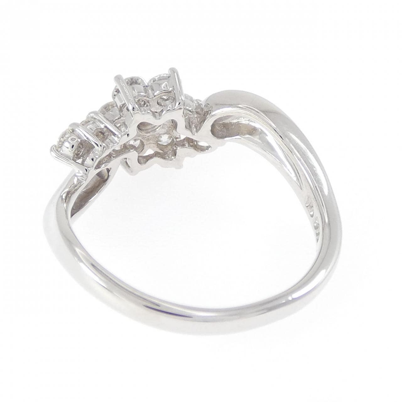 PT900 フラワー ダイヤモンド リング 0.50CT