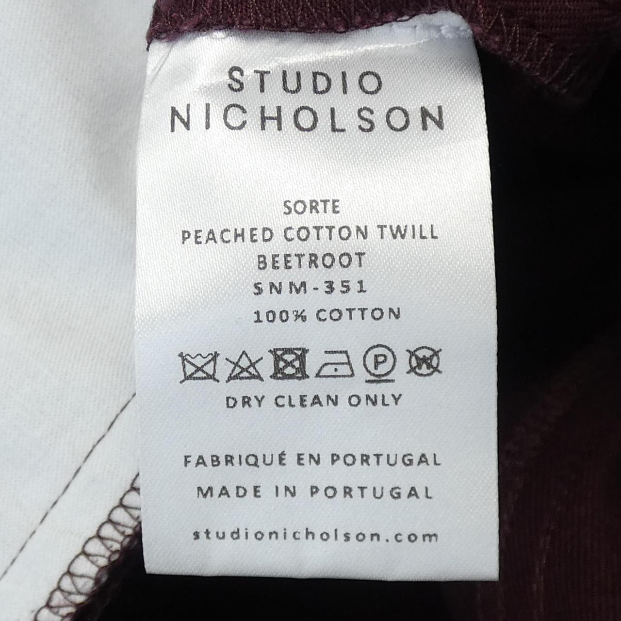 スタジオニコルソン STUDIO NICHOLSON パンツ