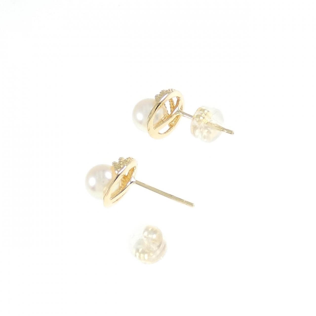 K18YG Akoya pearl earrings 5.7mm