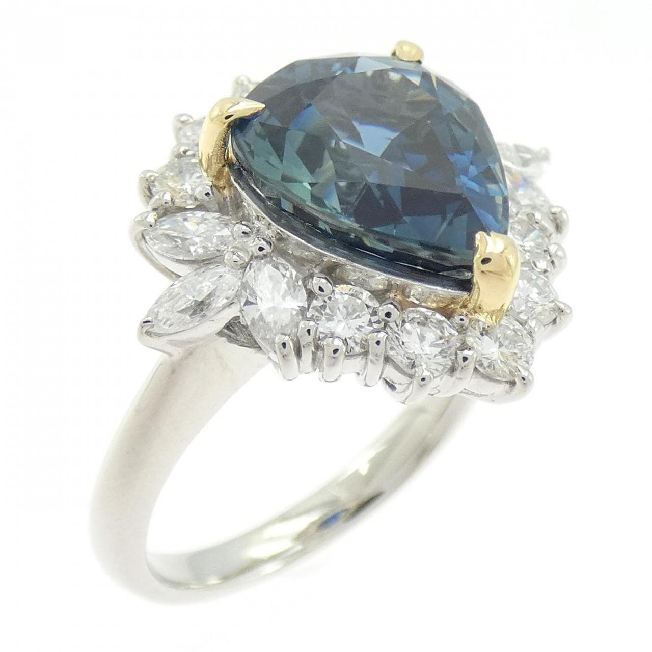 PT900/K18YG サファイヤ リング 5.523CT