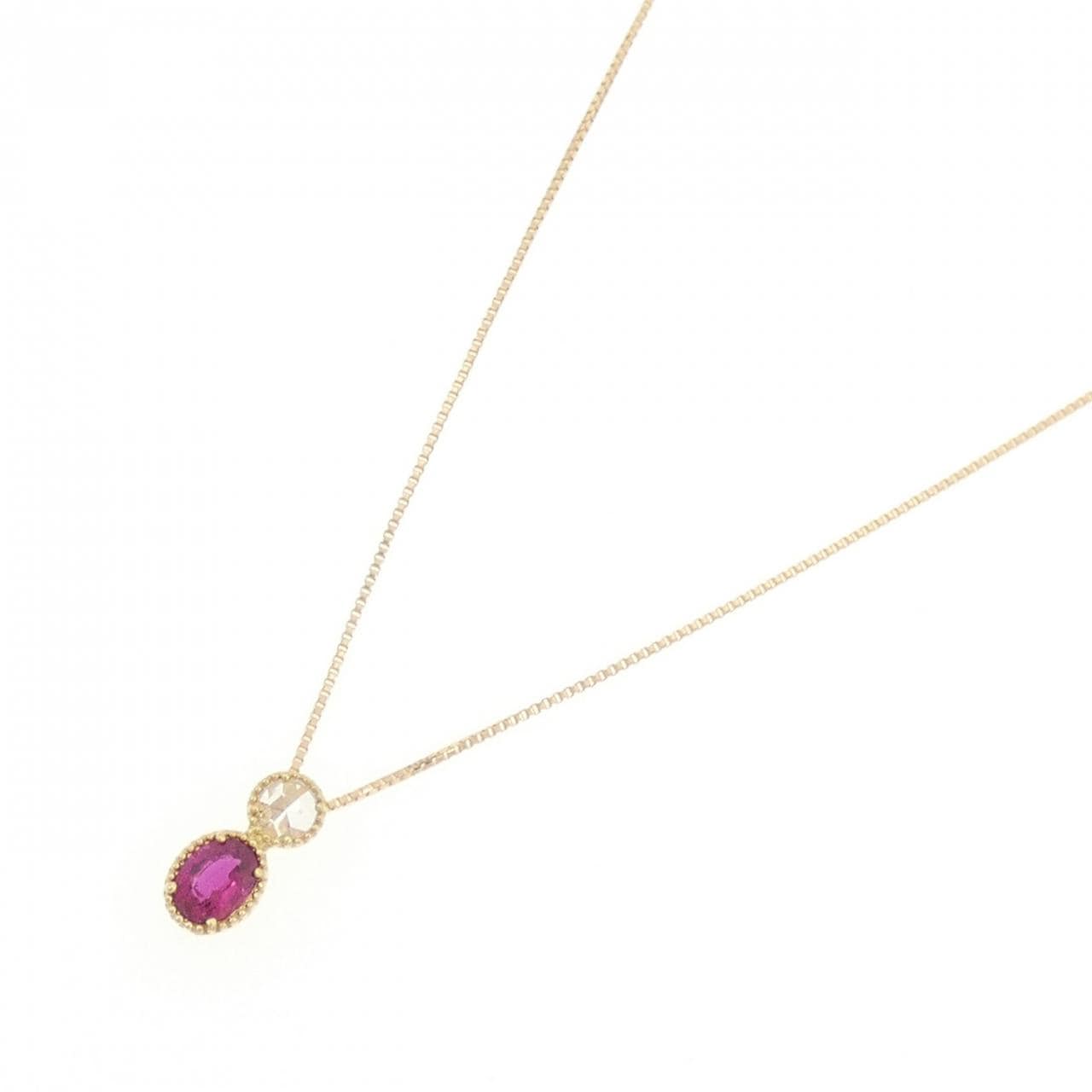 K18YG紅寶石項鏈0.32CT