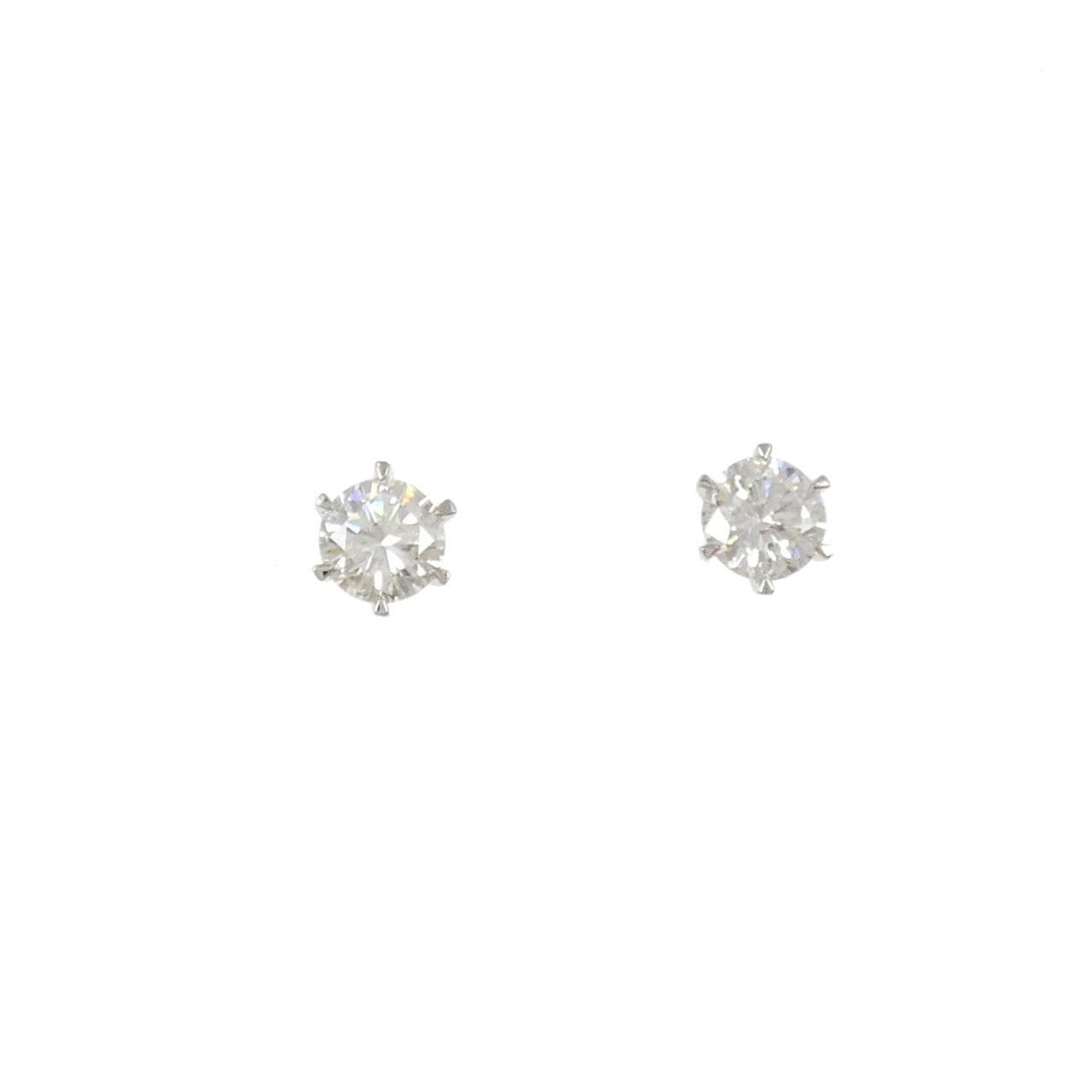 【リメイク】PT900/ST ダイヤモンド ピアス 0.373CT 0.379CT H-I I1 Good