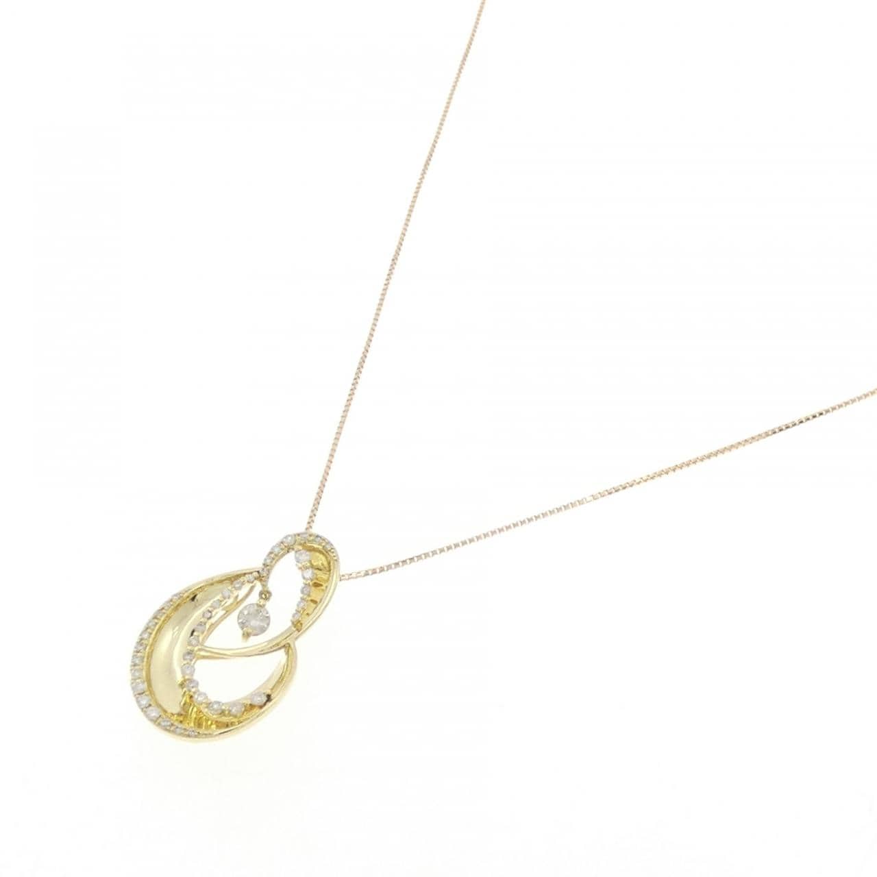 K18YG ダイヤモンド ネックレス 0.44CT