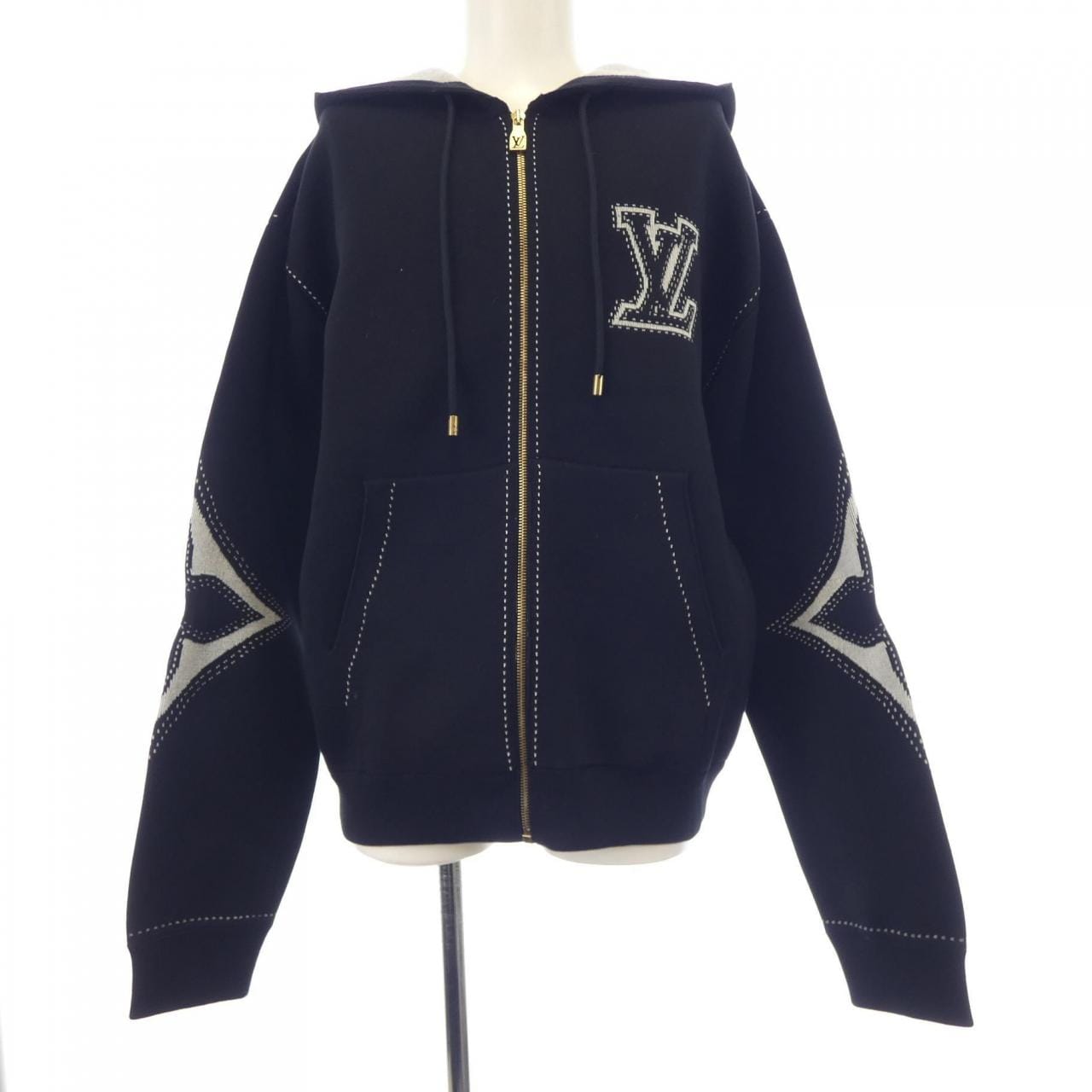 ルイヴィトン LOUIS VUITTON グラフィックインターシャジップコットンフーディ HRN89WAUR パーカー