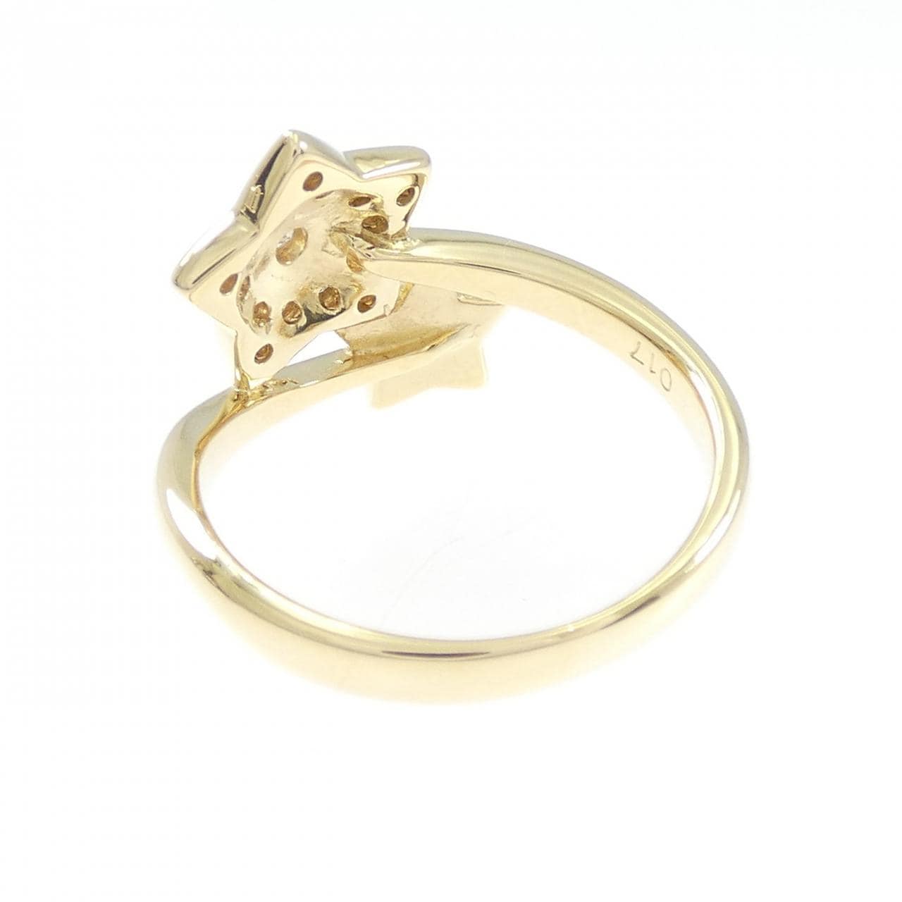 K18YG スター ダイヤモンド リング 0.17CT