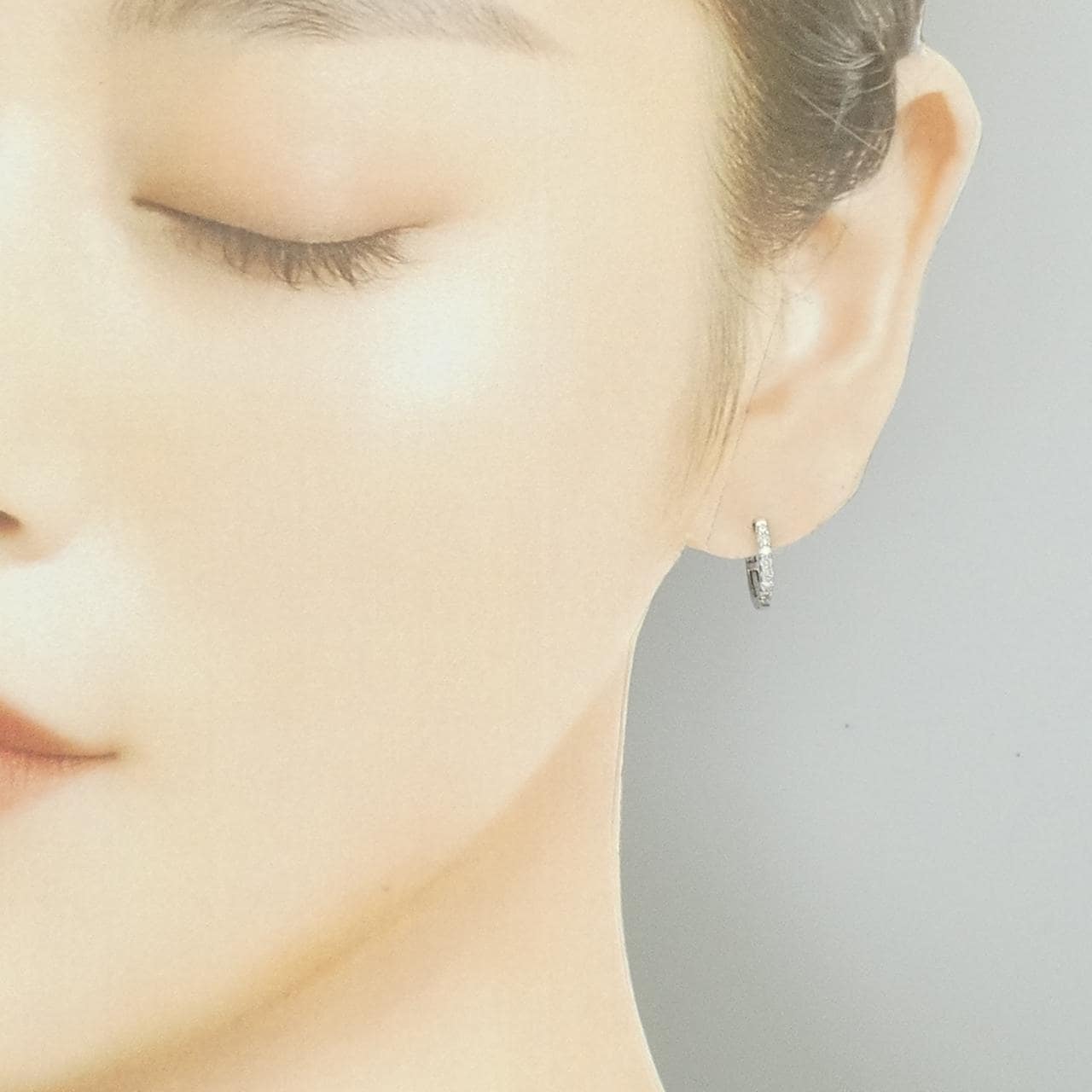 K18WG ダイヤモンド ピアス 0.20CT