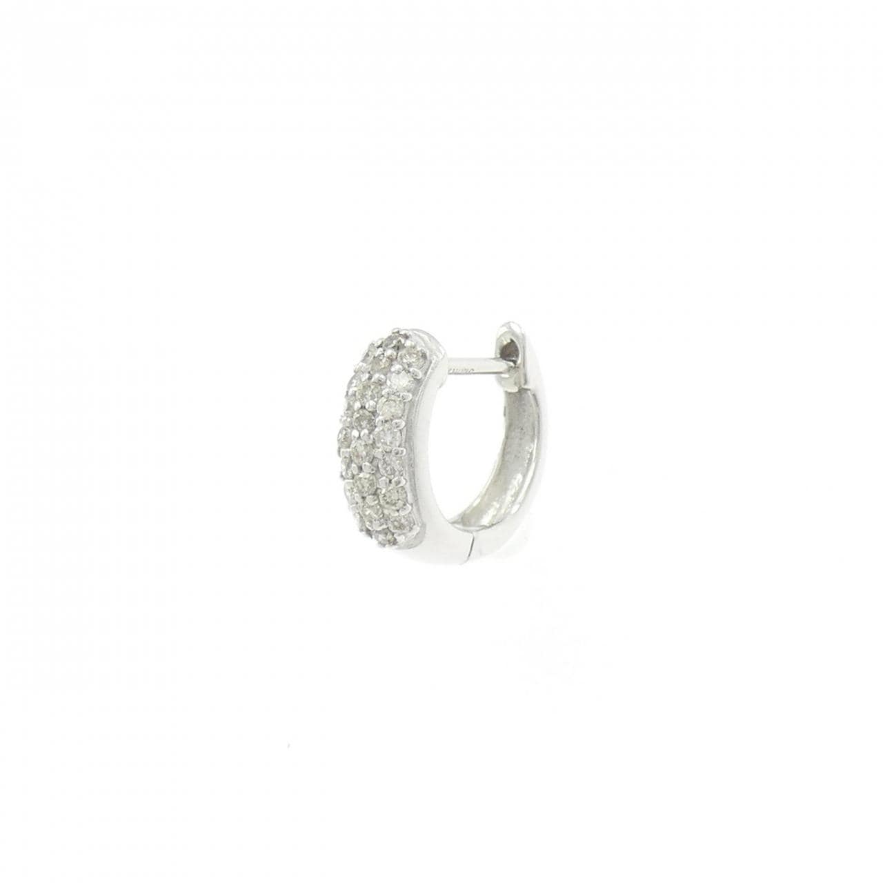 K18WG ダイヤモンド ピアス 0.15CT 片耳