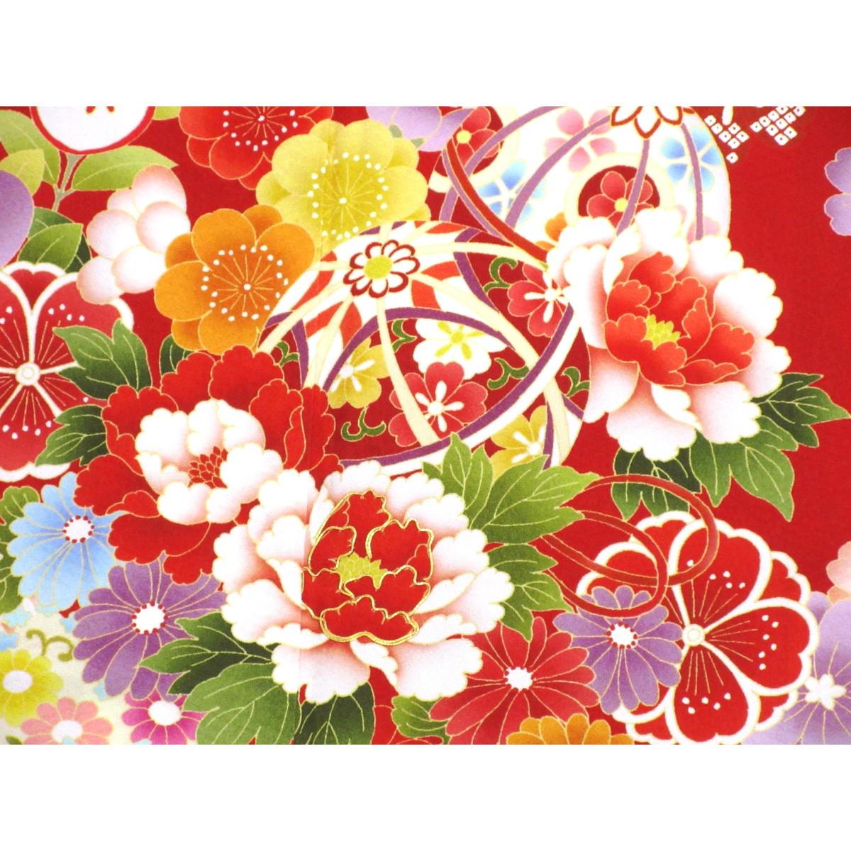 振袖　友禅加工刺繍入り　ボカシ染