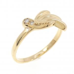 K18YG Diamond ring