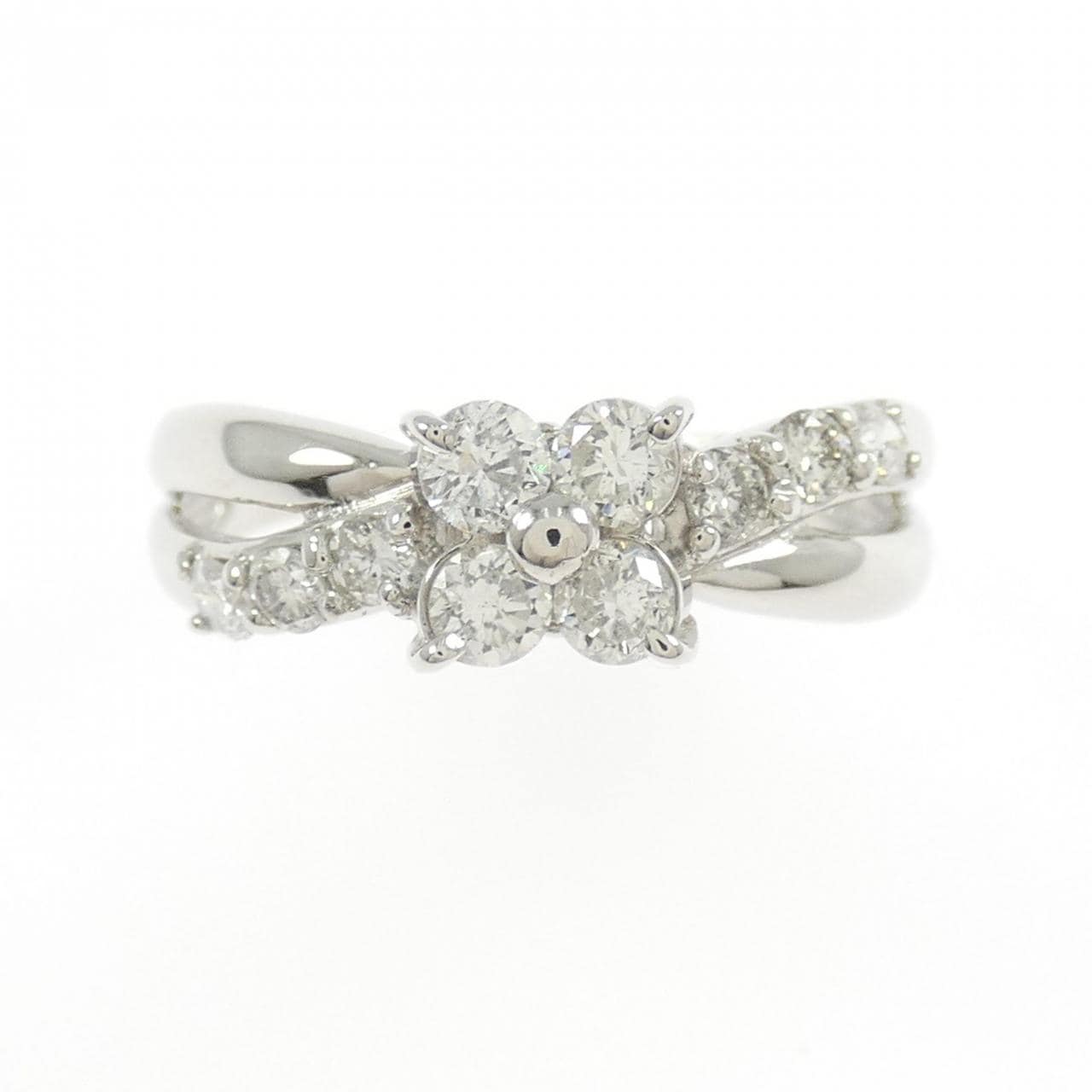 PT900 フラワー ダイヤモンド リング 0.50CT