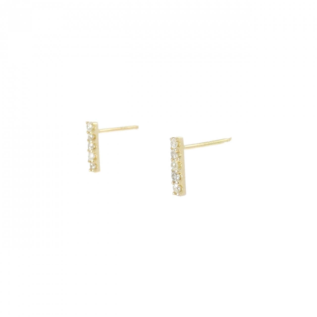 [新品] K18YG鑽石耳環 0.10CT