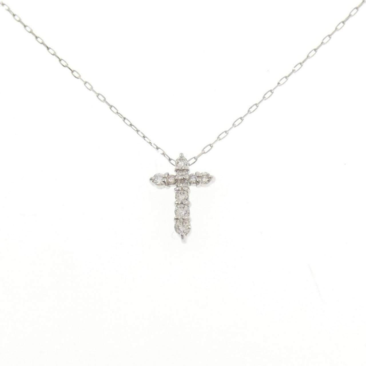 PT900/PT850クロス  ダイヤモンド ネックレス 0.2CT