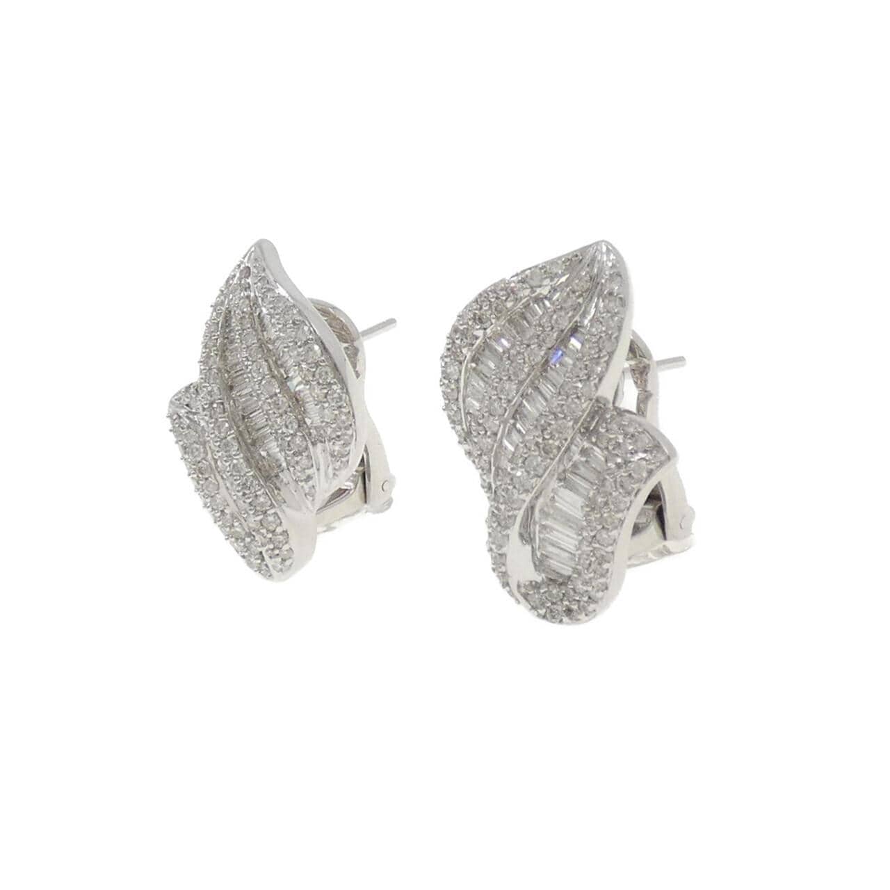 K18WG ダイヤモンド ピアス 2.01CT