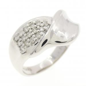 K14WG ダイヤモンド リング 0.14CT