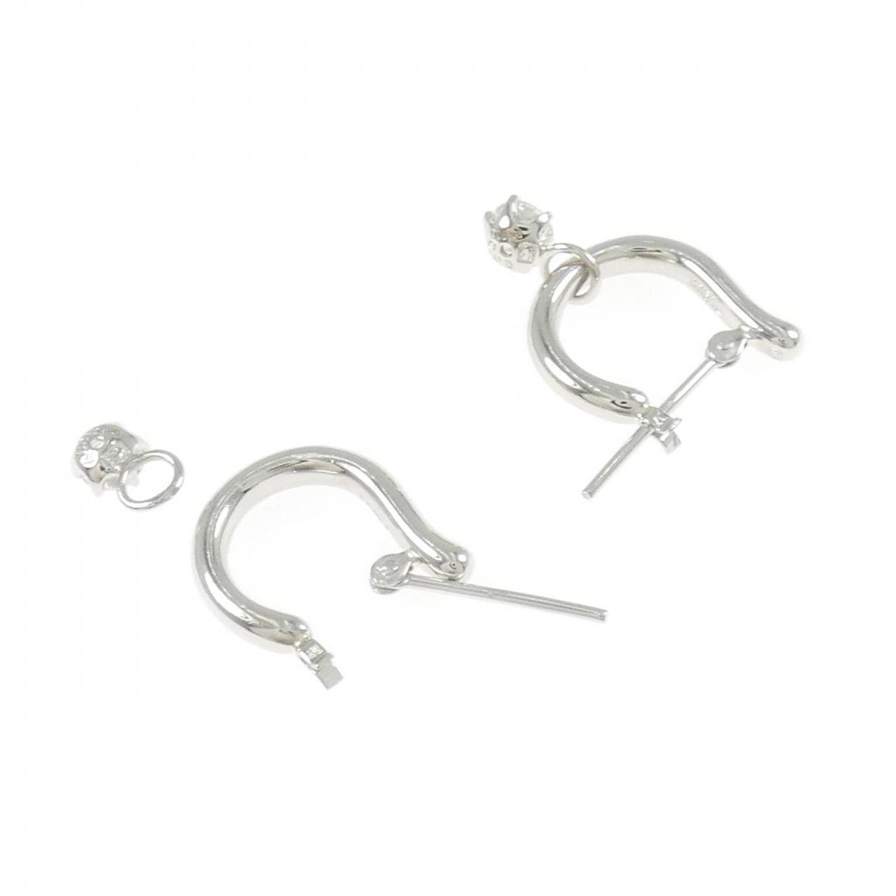 PT900/PT850 2WAY ソリティア ダイヤモンド ピアス 0.52CT