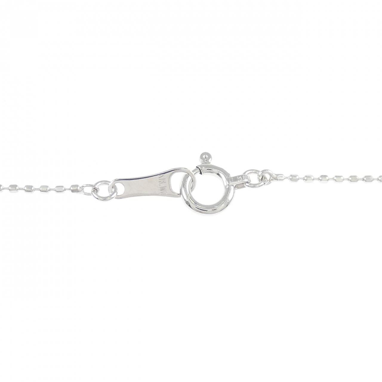 K18WG flower Diamond necklace 1.00CT