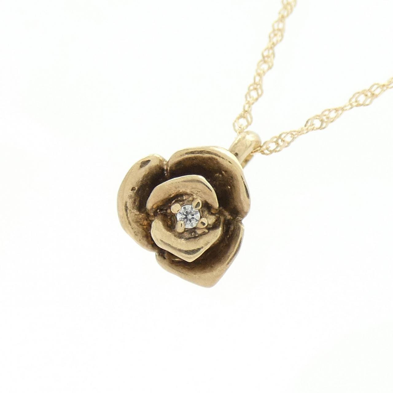 エテ ローズ ダイヤモンド ネックレス 0.006CT