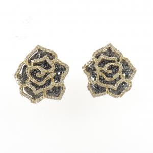 K18YG/K18BG ローズ ダイヤモンド ピアス 2.00CT