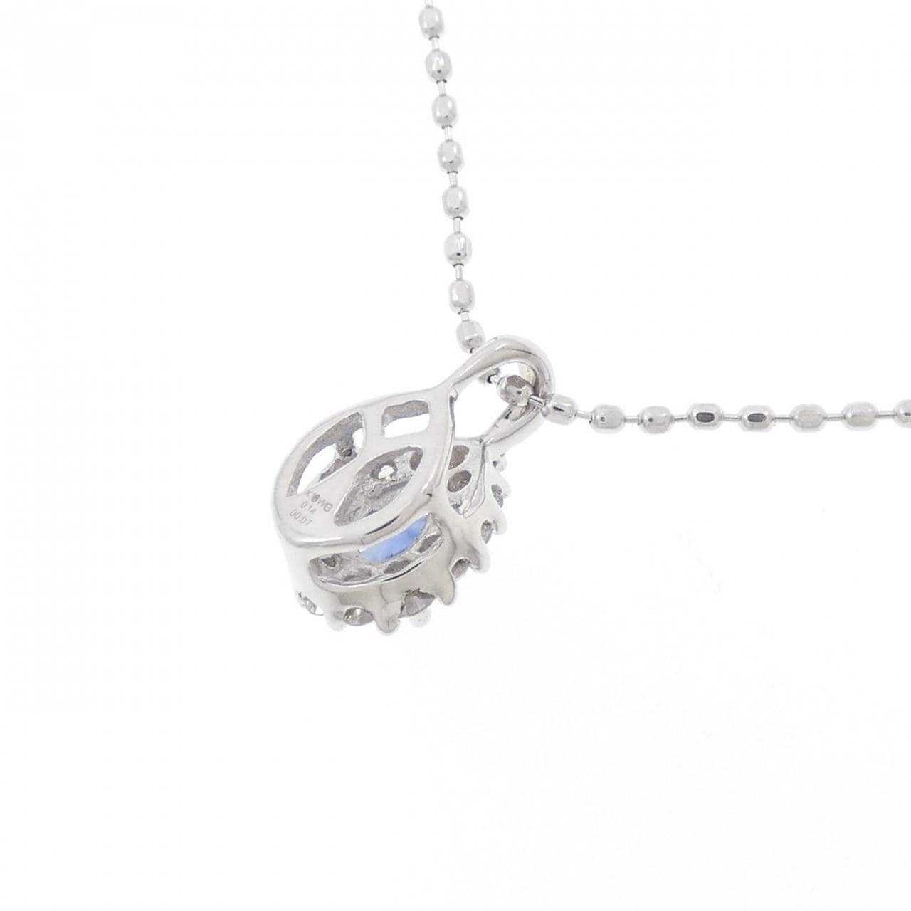 K18WG藍寶石項鏈0.14CT