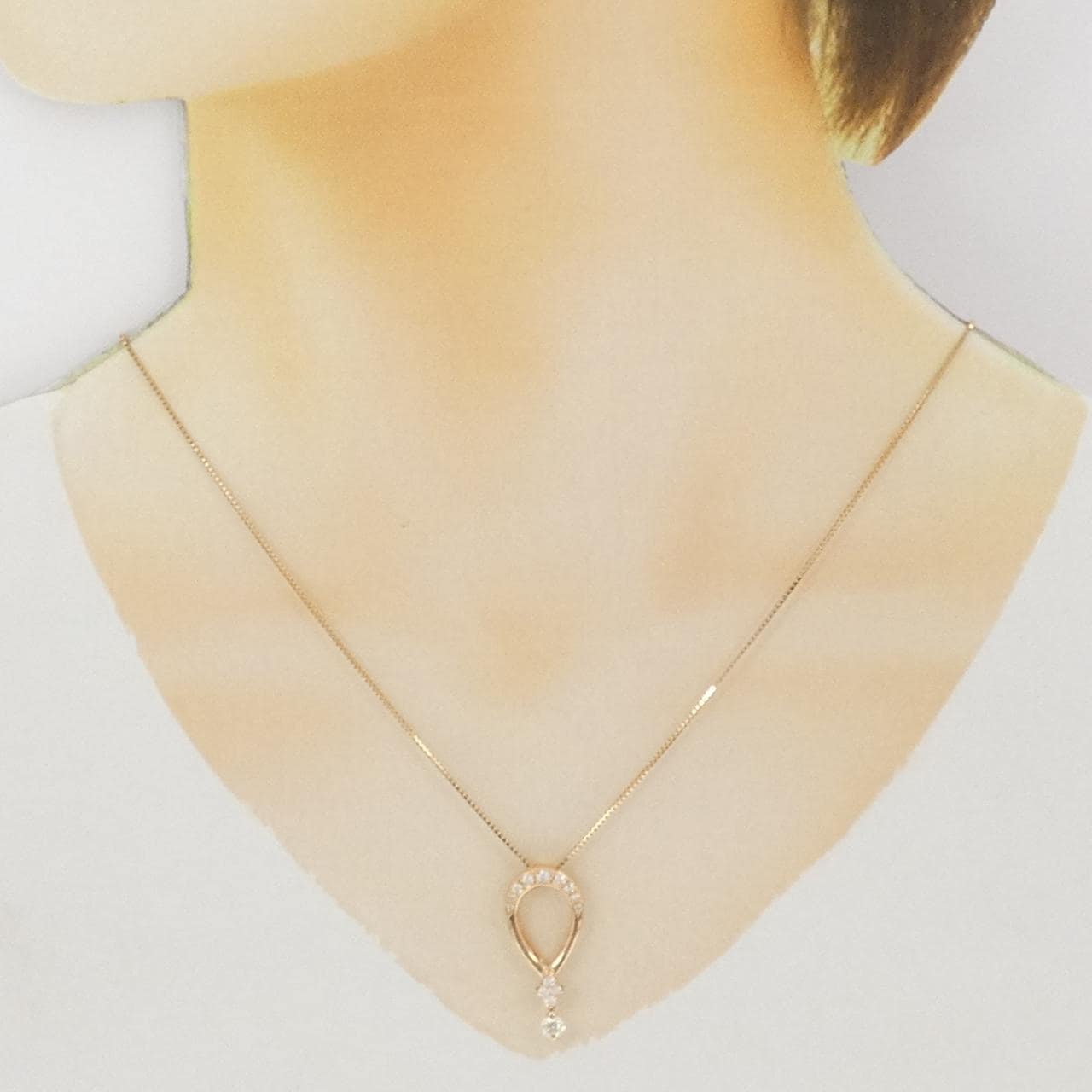 K18PG ダイヤモンド ネックレス 0.20CT
