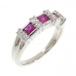PT900 ルビー リング 0.50CT