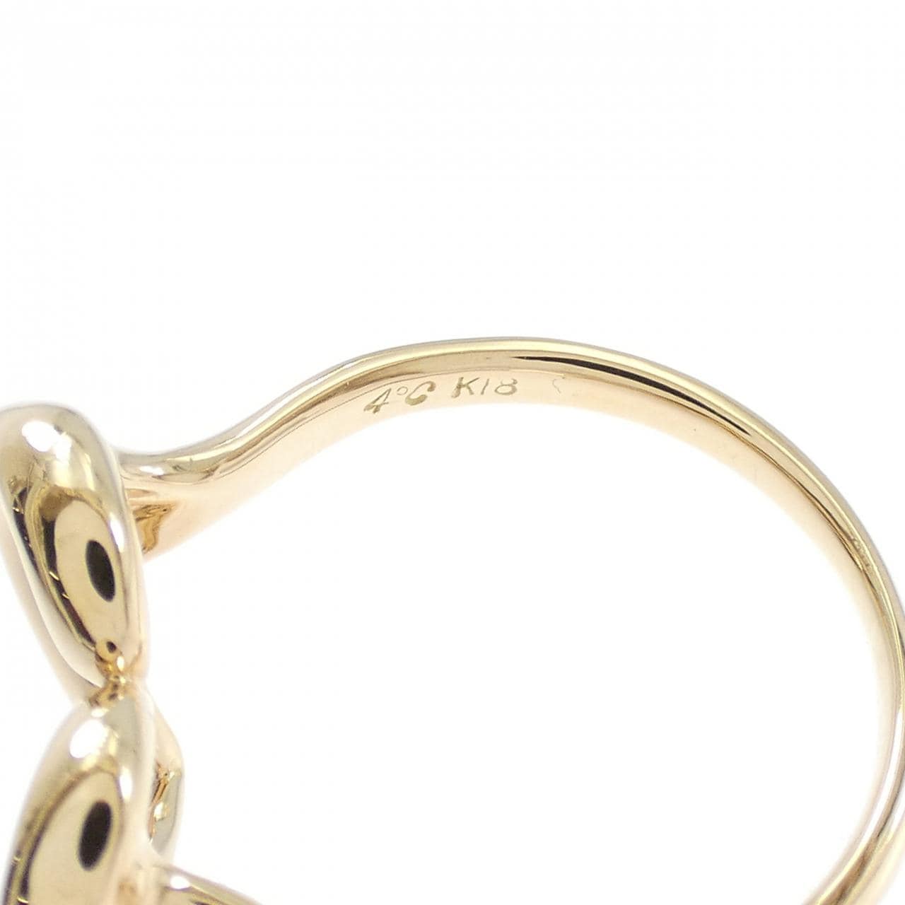 4゜C K18YG ハート リング