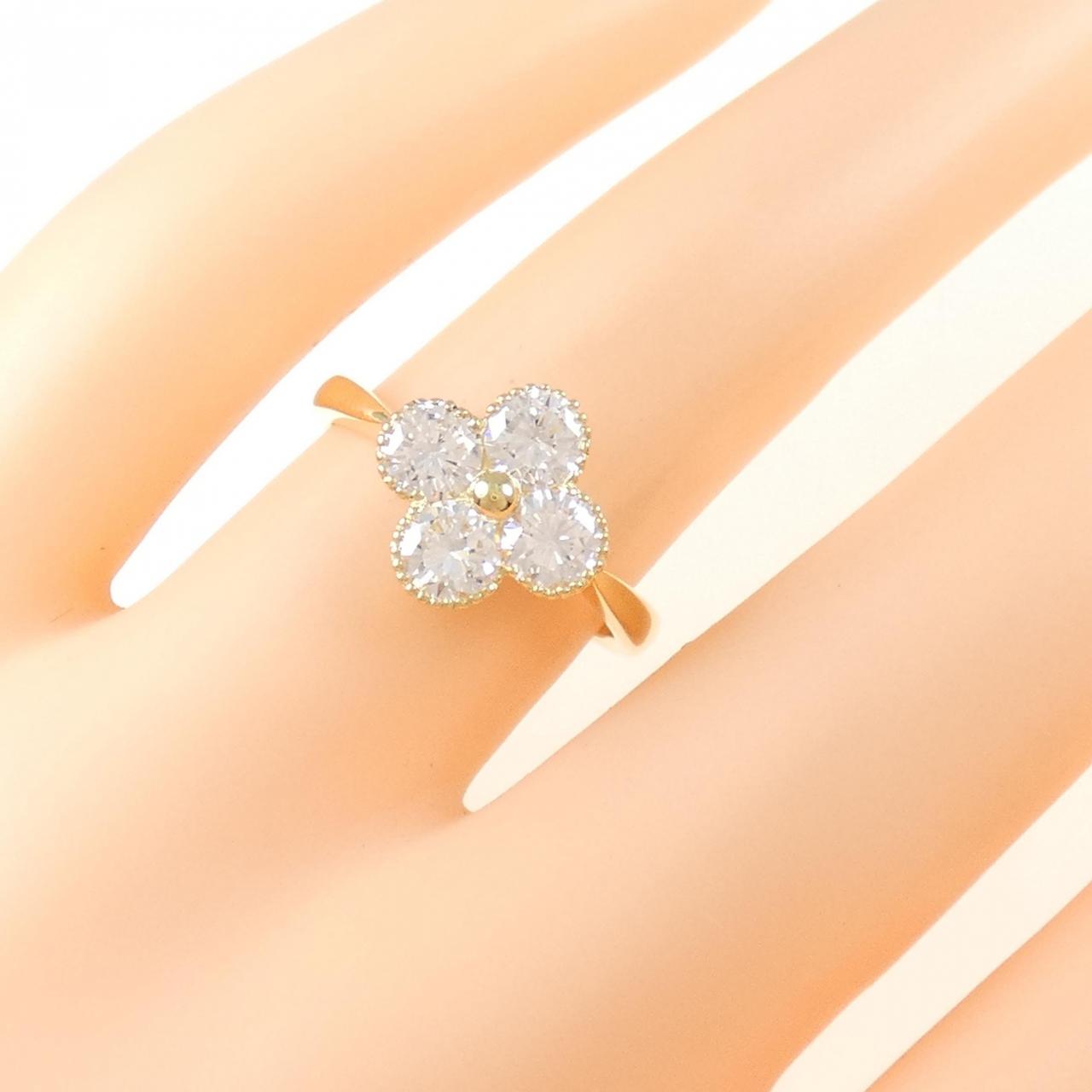 【新品】K18YG ダイヤモンド リング 1.085CT G SI2 Good