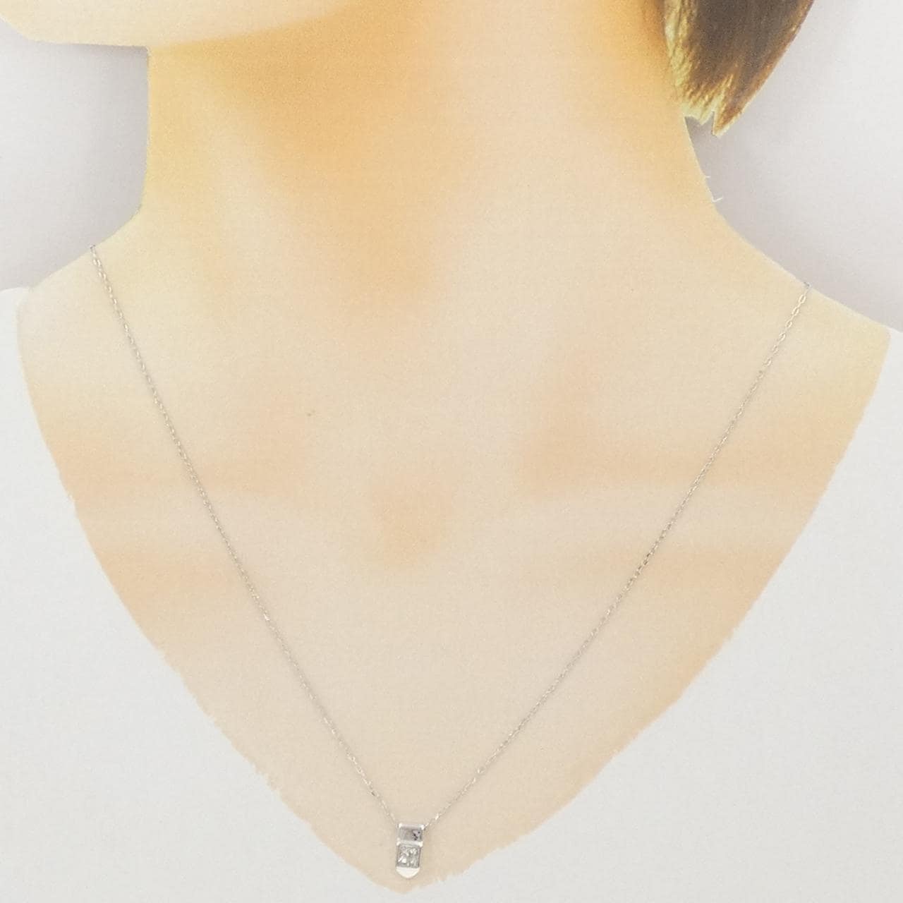 K18WG ダイヤモンド ネックレス 0.15CT