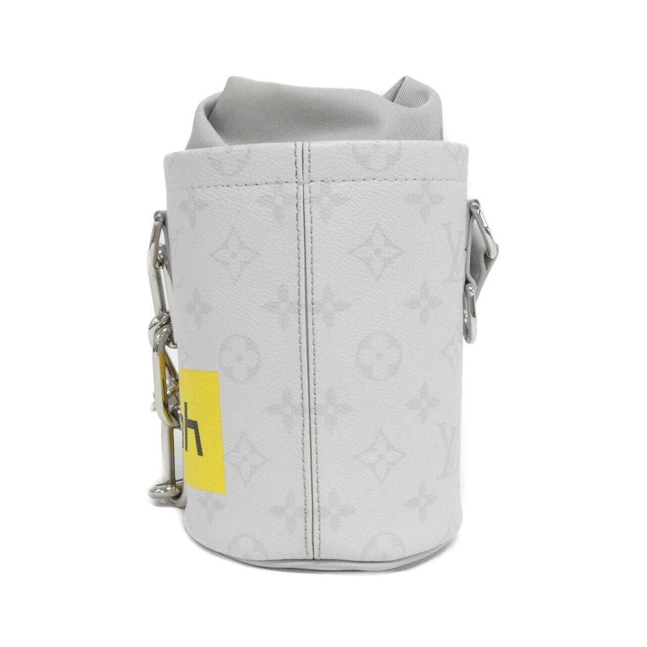 LOUIS VUITTON白色Monogram Logo 粉筆奈米包 M44631 單肩包