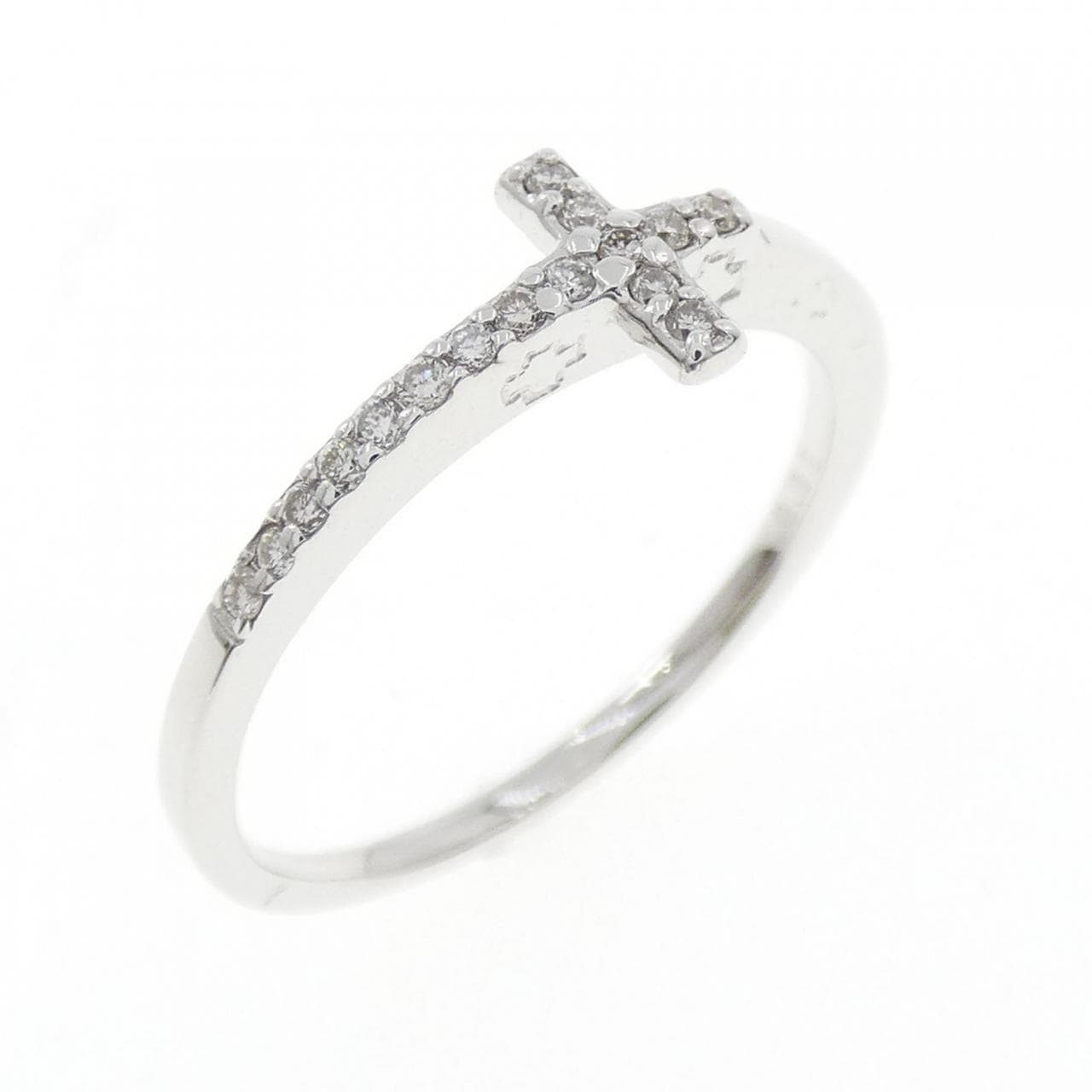K18WG ダイヤモンド リング 0.08CT