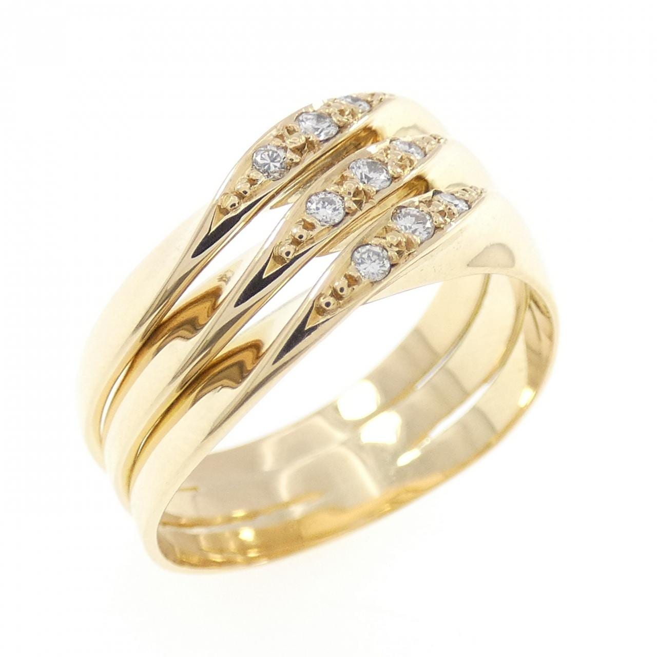K18YG ダイヤモンド リング 0.10CT
