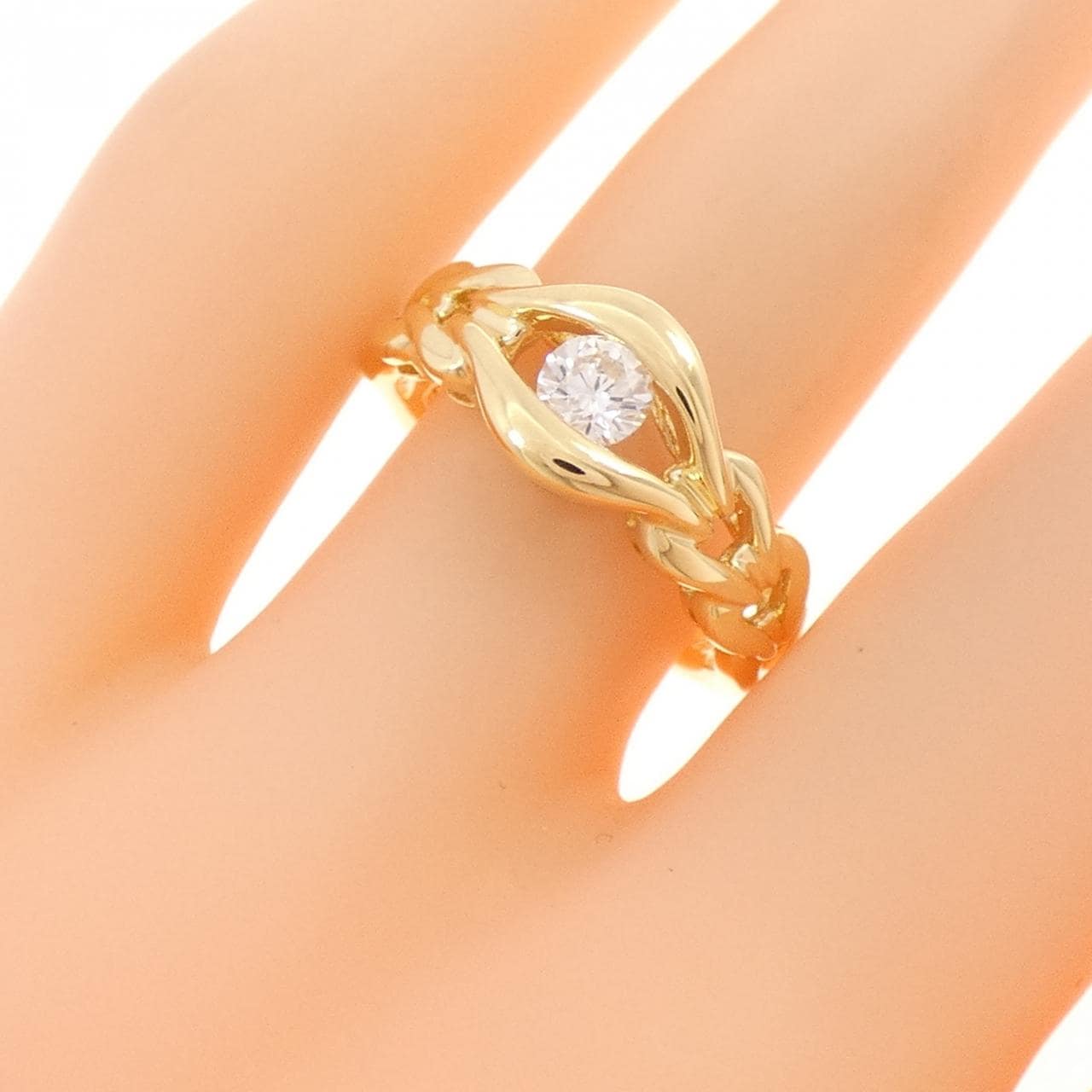 K18YG ダイヤモンド リング 0.274CT